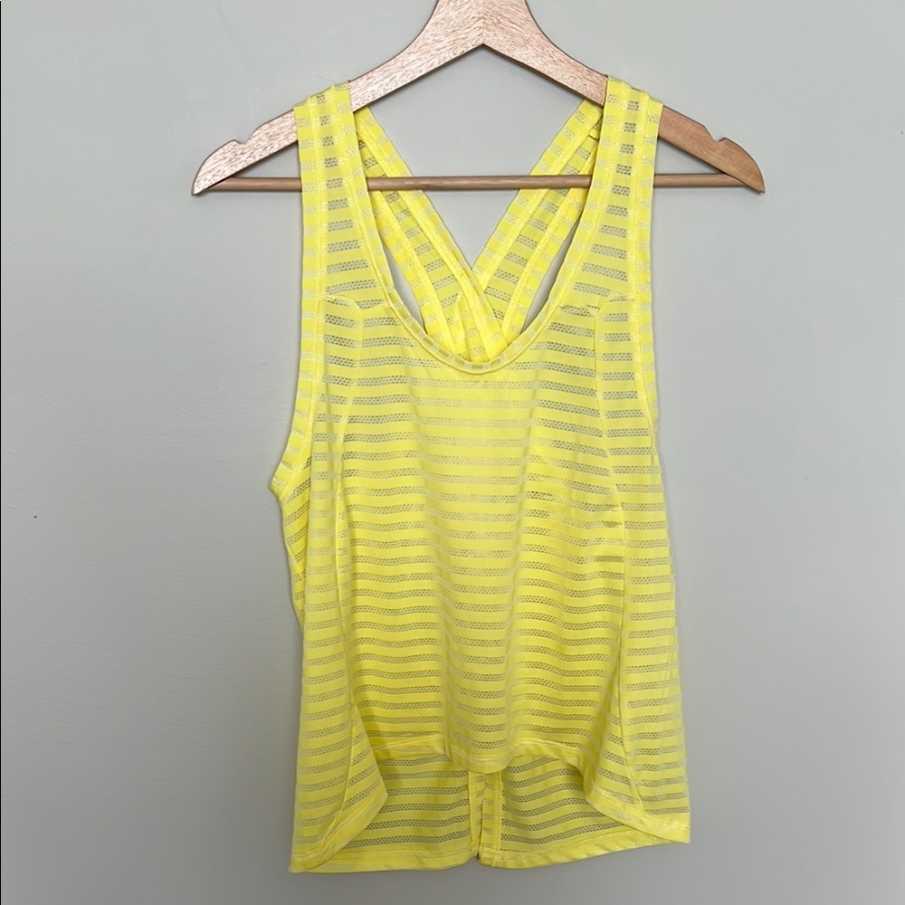 NWOT ZYIA Yellow Striped Women's Tank Top
